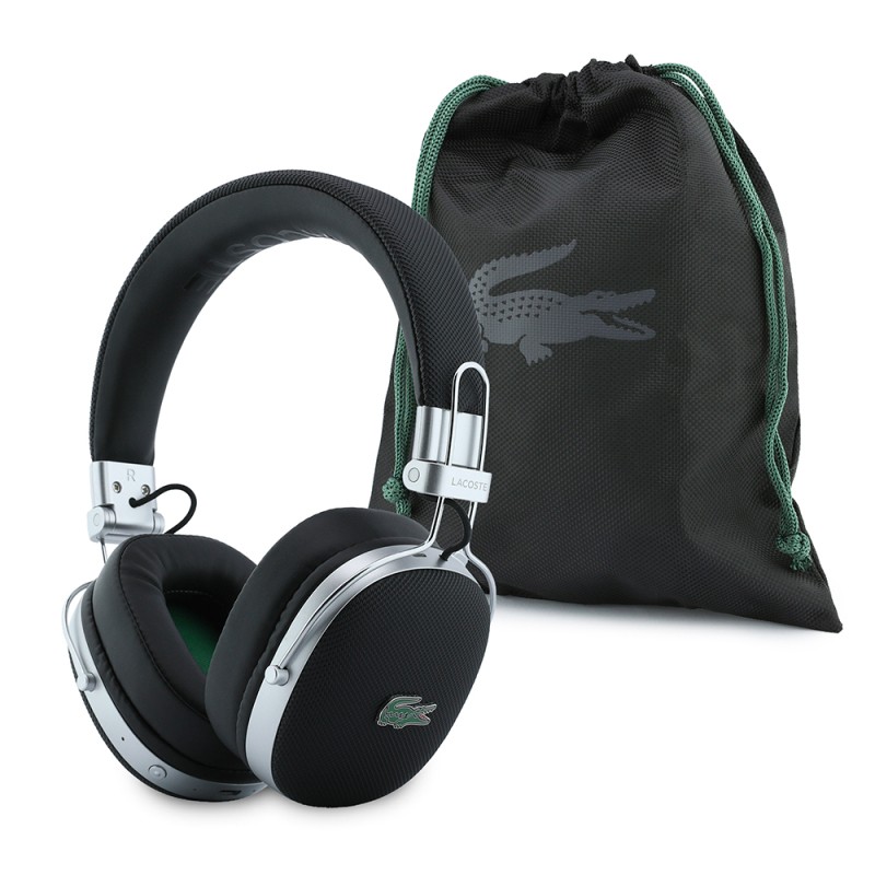 Lacoste Original Licensed LH03 Adjustable Piqué Over-Ear Bluetooth Headphones with Carrying Case v5.4 - 18
