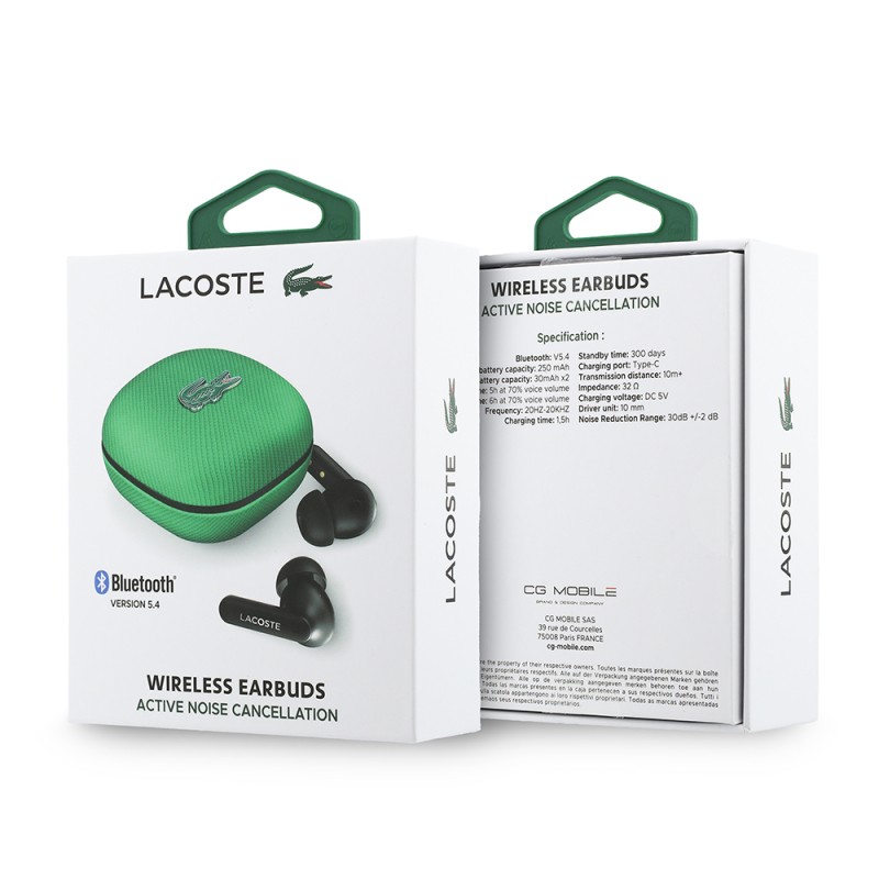 Lacoste Original Licensed Logo TWS In-Ear Bluetooth Headphones with ANC Feature - 12