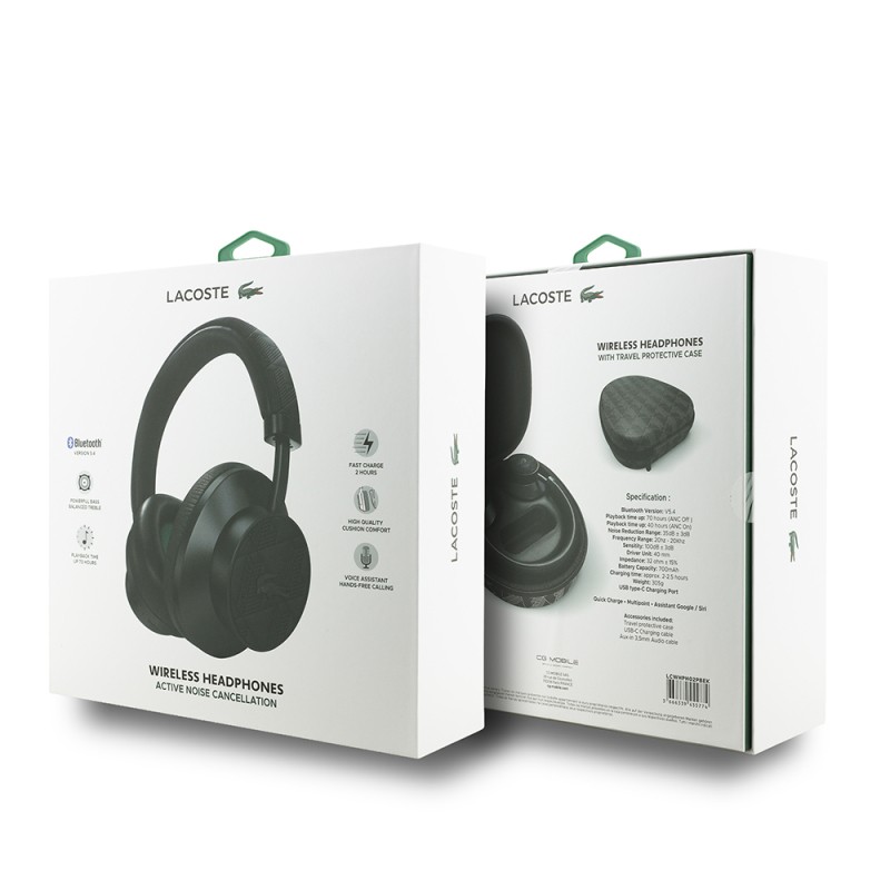 Lacoste Orjinal Lisanslı LH02 ANC Taşıma Çantalı Ayarlanabilir Kulak Üstü Bluetooth Kulaklık v5.4 - 9