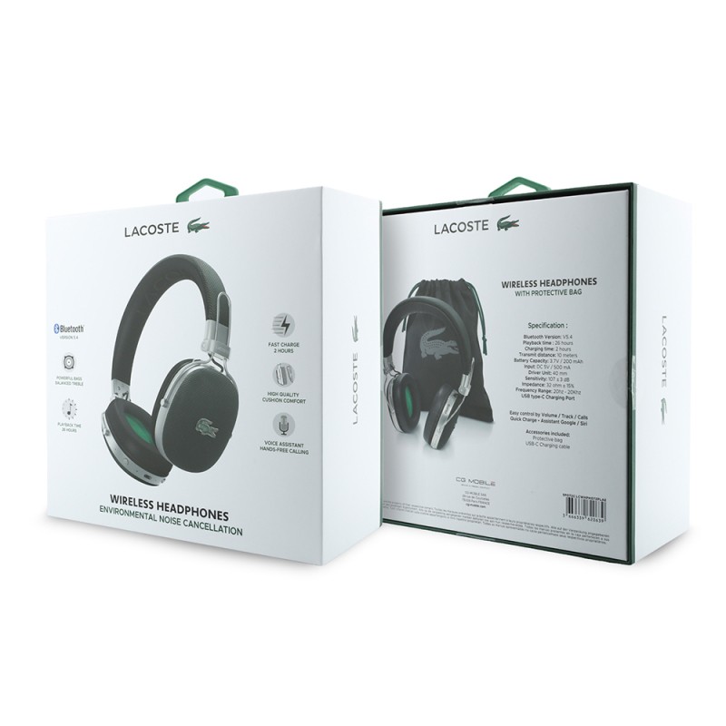 Lacoste Orjinal Lisanslı LH03 Taşıma Çantalı Ayarlanabilir Pike Kulak Üstü Bluetooth Kulaklık v5.4 - 22