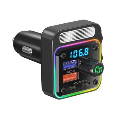 Lapas FMT-01 36W Fast Charging Supported Digital Display Bluetooth FM Transmitter - 3