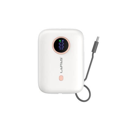 Lapas LP-PW001 Dijital LED Göstergeli Type-C Kablolu Taşınabilir Powerbank 10.000mAh - Lapas