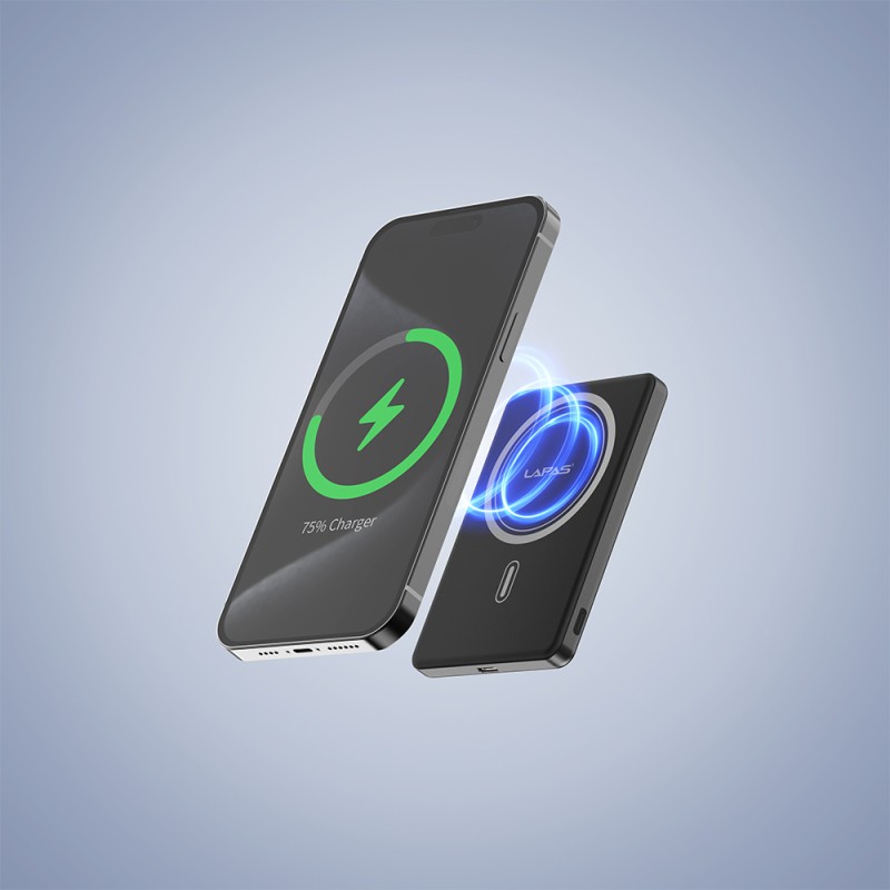 Lapas LP-PW003 Ultra İnce Hızlı Şarj Özellikli Wireless Powerbank 5000mAh 15W - 12
