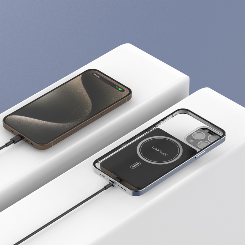 Lapas LP-PW003 Ultra İnce Hızlı Şarj Özellikli Wireless Powerbank 5000mAh 15W - 15