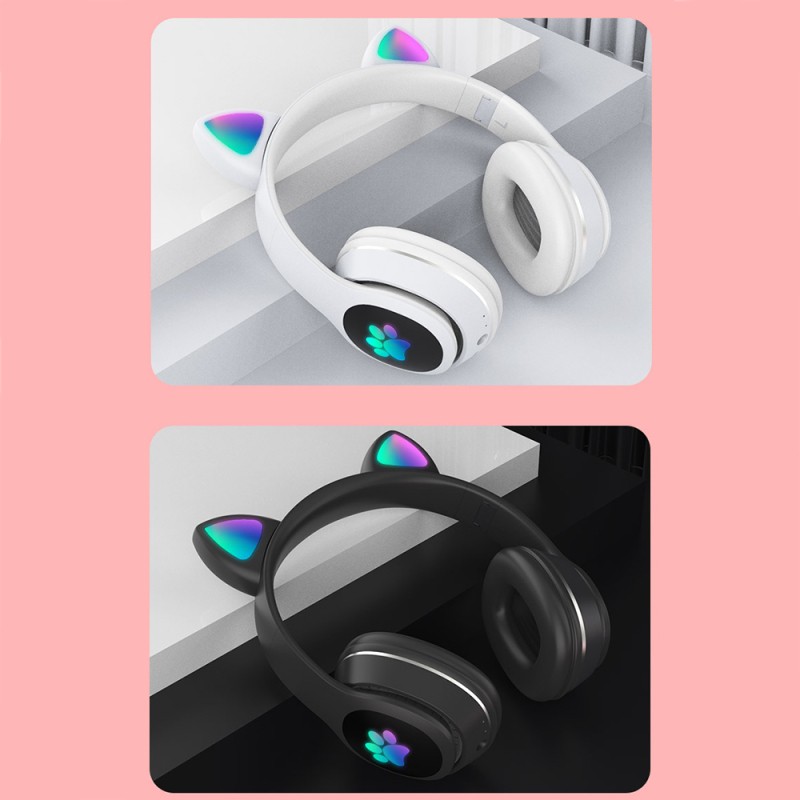Lapas P40 Kedi Kulaklı Tasarımlı RGB Işıklı Bluetooth Kulaklık - 11
