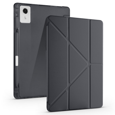 Lenovo Idea Tab Plus 12.1 Case Zore Tri Folding Case with Pen Compartment and Stand - Zore