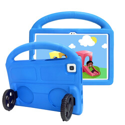 Lenovo M10 Plus TB-X606F Zore Wheel Car Tekerlek Standlı Tablet Eva Silikon Kılıf - Zore