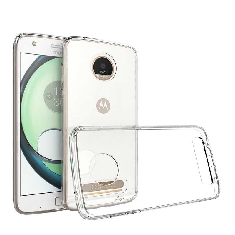 Lenovo Moto Z2 Play Kılıf Zore Süper Silikon Kapak - Renksiz