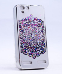 Lenovo Vibe K5 Kılıf Zore Lazer Çiçekli Sıvılı Silikon - Zore