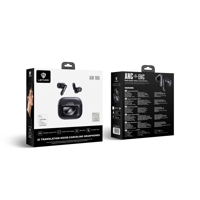 Lenyes Air 105 ANC/ENC Teknolojili Ai Çeviri Özellikli Kulak İçi Bluetooth Kulaklık v6.0 - 11