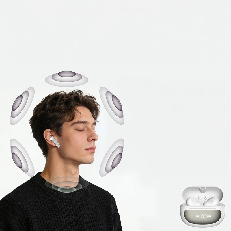 Lenyes Air 107 In-Ear Bluetooth Headphones with ANC/ENC Technology and 360-Degree Panoramic Sound v6.0 - 7