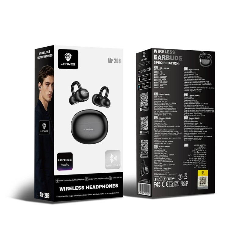 Lenyes Air 208 Hi-Fi Ses Özellikli 13mm Dinamik Sürücülü Bluetooth Kulaklık v6.0 - 7