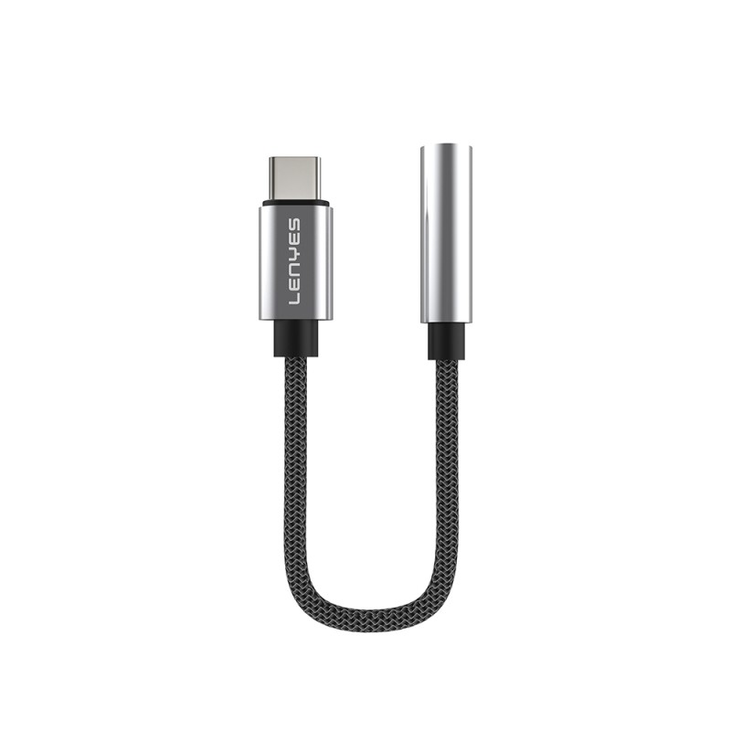 Lenyes AX105 Type-C to 3.5mm Aux Converter Braided Audio Adapter - 1