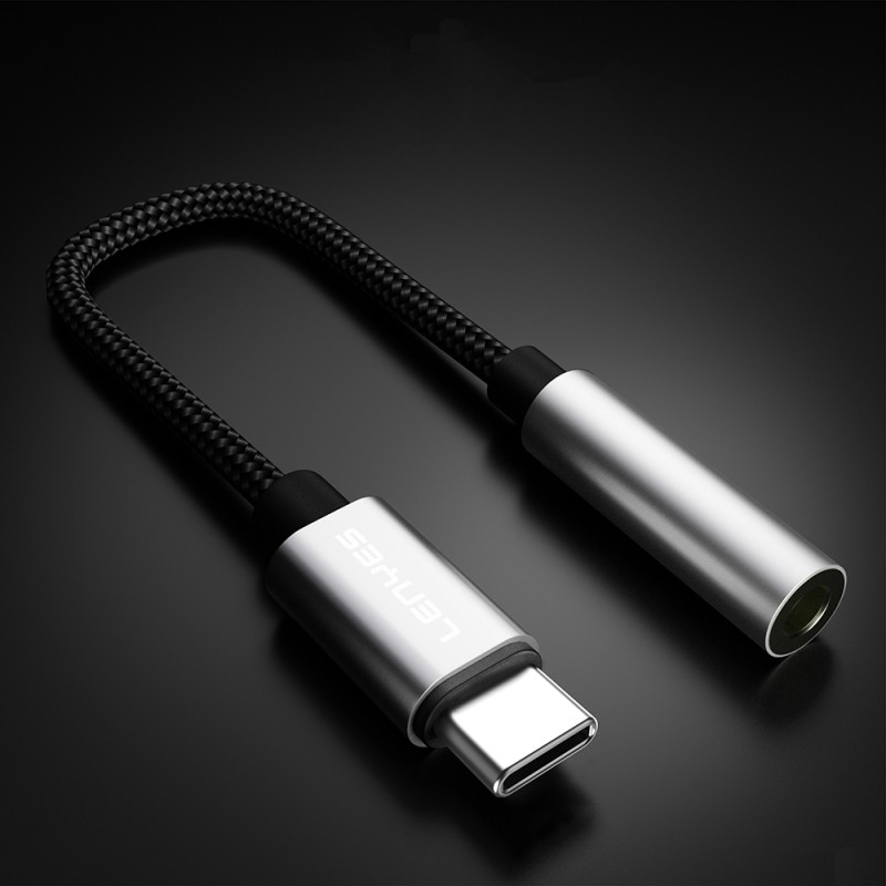 Lenyes AX105 Type-C to 3.5mm Aux Converter Braided Audio Adapter - 6