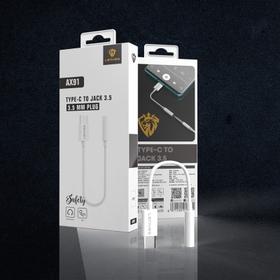 Lenyes AX91 Type-C to 3.5mm Hi-Fi Aux Çevirici Ses Adaptörü - 5