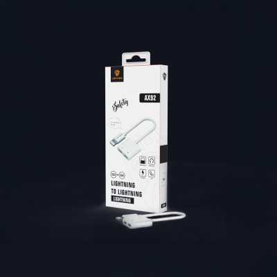 Lenyes AX92 Lightning to Lightning 2in1 Charging and Headphone Converter Adapter - 7