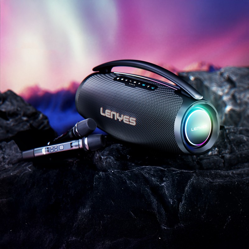 Lenyes Boost X Series RGB Illuminated Portable Bluetooth Speaker with Dual Microphones v5.3 600W - 4