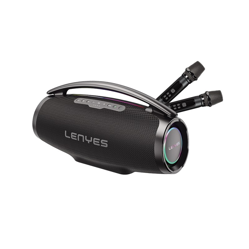 Lenyes Boost X Serisi RGB Işıklı Çift Mikrofonlu Taşınabilir Bluetooth Hoparlör v5.3 600W - 1