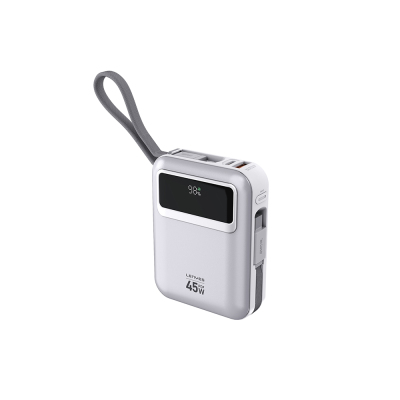 Lenyes C04-A Powerbank 45W 20,000mAh with Digital LED Display, Type-C and Lightning Cable - Lenyes