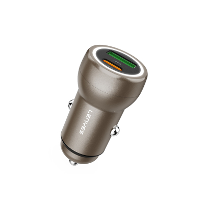 Lenyes CA64 Fast Charging Dual USB-A + Type-C Port PD Car Charger 30W - Lenyes