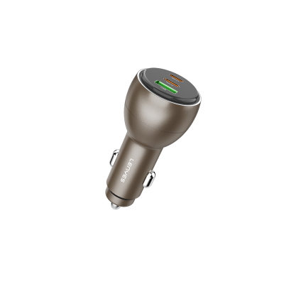 Lenyes CA66 Hızlı Şarj Özellikli Dual Type-C + Type-C + USB-A Portlu PD Araç Şarj Aleti 95W - Lenyes