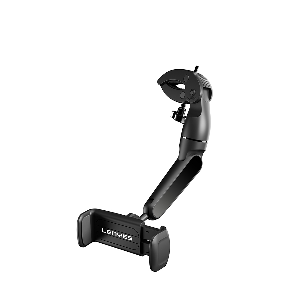 Lenyes CR146 360 Dönebilen Oynar Başlıklı Dikiz Ayna Araç Telefon Tutucu - Siyah