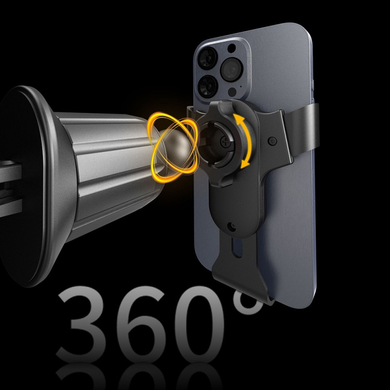 Lenyes CR181 360 Derece Dönebilen Havalandırma Tasarımlı Araç Telefon Tutucu - 4