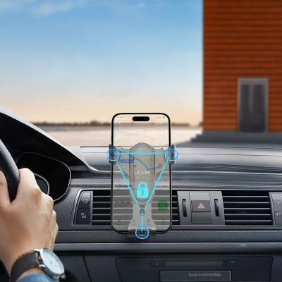 Lenyes CR181 360 Derece Dönebilen Havalandırma Tasarımlı Araç Telefon Tutucu - 7