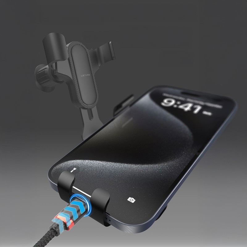 Lenyes CR181 360 Derece Dönebilen Havalandırma Tasarımlı Araç Telefon Tutucu - 9