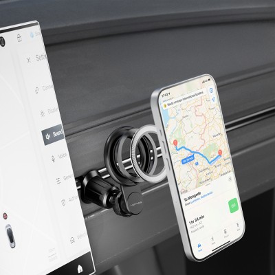 Lenyes CR183 M-safe Magnetik Özellikli 360 Derece Dönebilen Havalandırma Tasarım Araç Telefon Tutucu - 5