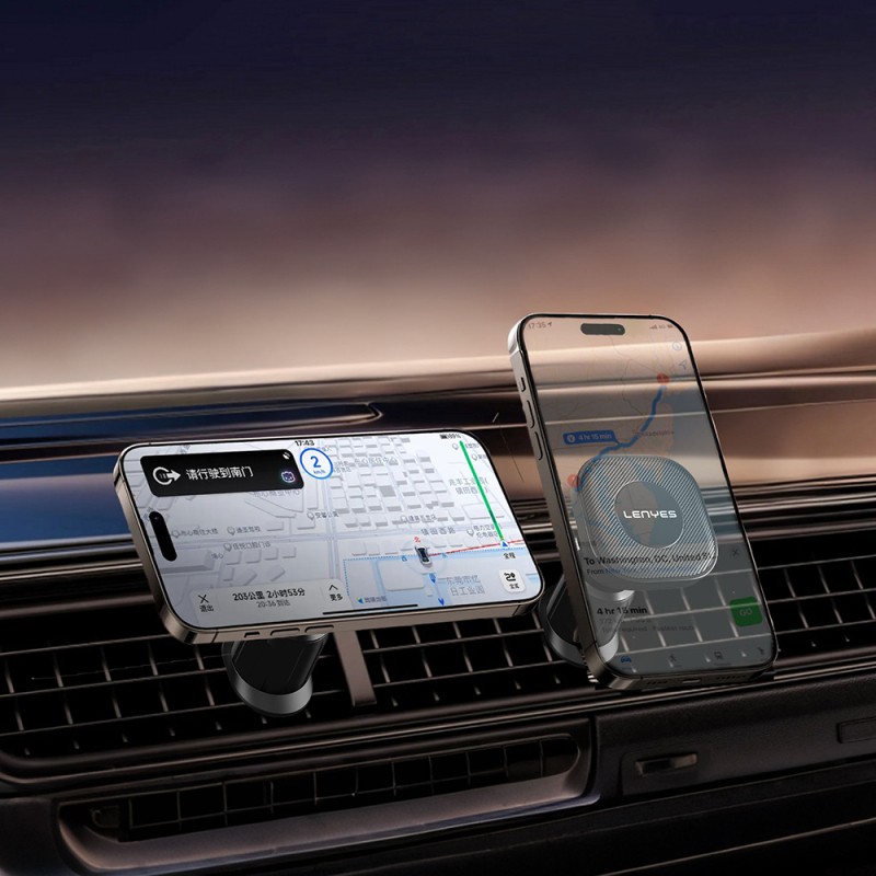 Lenyes CR193 Havalandırma Tasarım Magnetik Araç Telefon Tutucu - 3
