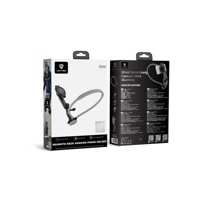 Lenyes CR203 2in1 Eller Serbest Magnetik Boyun Askılı Telefon Tutucu - 8