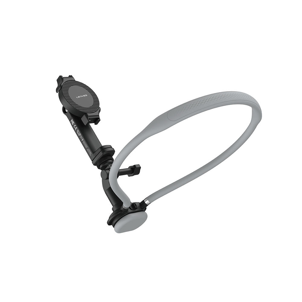 Lenyes CR203 2in1 Eller Serbest Magnetik Boyun Askılı Telefon Tutucu - Siyah