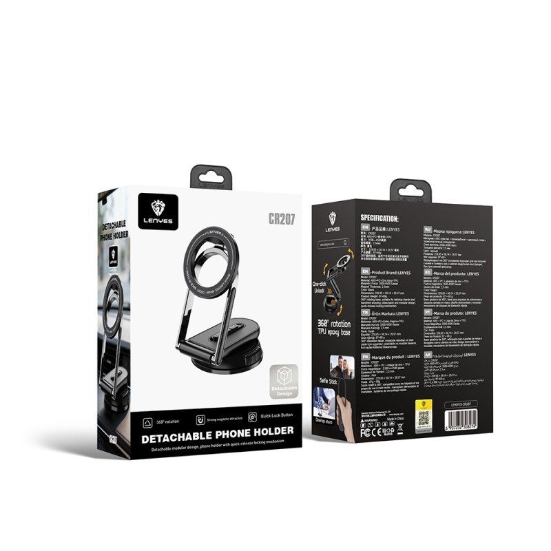 Lenyes CR207 360 Derece Dönebilen Katlanabilir Telefon Tutucu - 4
