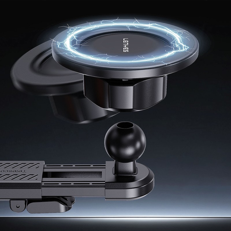 Lenyes CR210 360 Dönebilen V Köşeli Magnetik Araç İçi Telefon Tutucu - 4