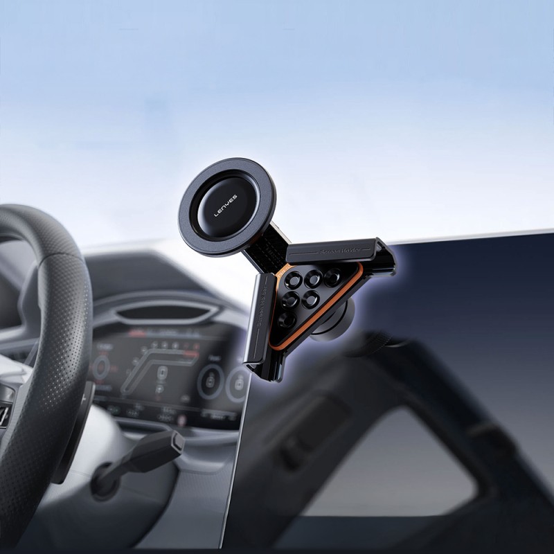 Lenyes CR210 360° Rotating V-Shaped Magnetic Car Phone Holder - 3