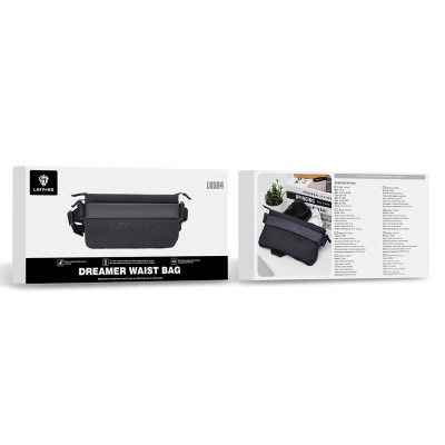 Lenyes LB564 Dreamer Waist Serisi Su Geçirmez Deri Tasarımlı Bel Çantası - 7