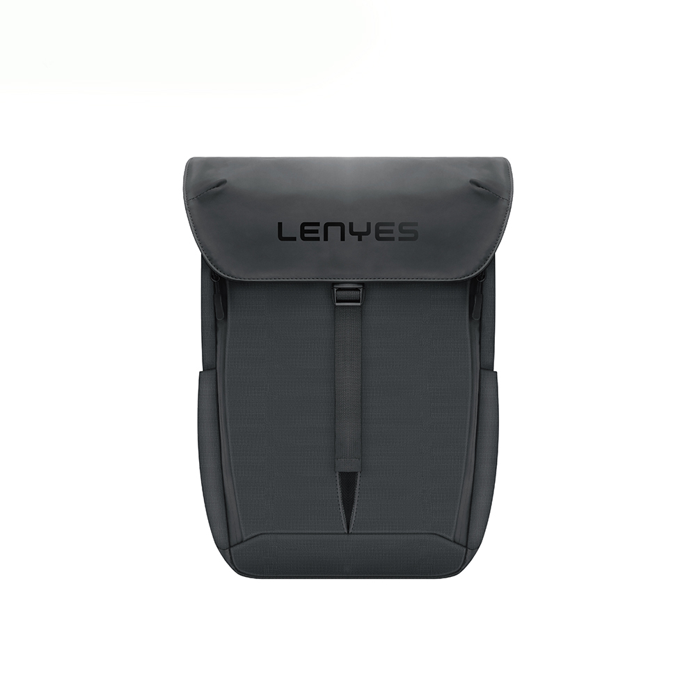 Lenyes LB565 Dreamer Backpack Serisi Su Geçirmez Deri Tasarımlı Omuz Askılı Sırt Çantası - Siyah