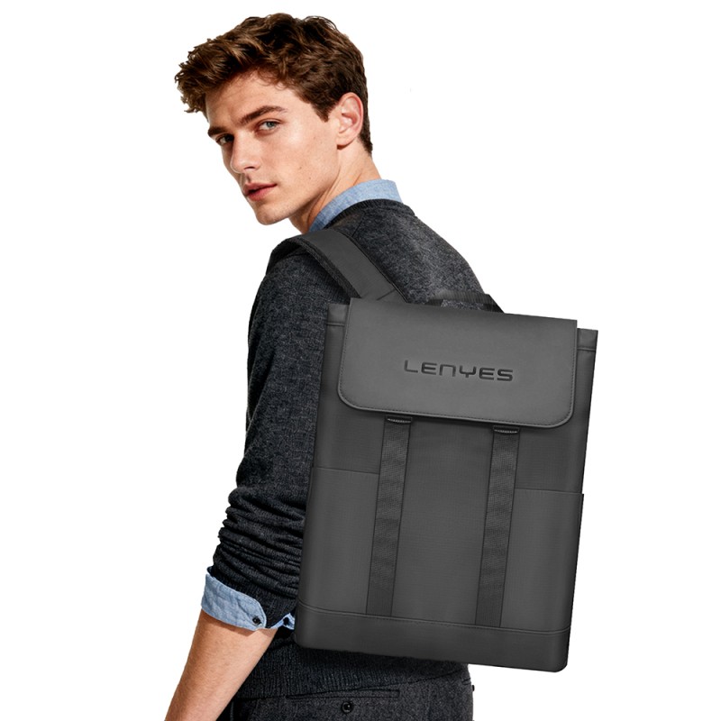 Lenyes LB566 Dreamer Backpack Series Waterproof Leather Design Shoulder Strap Backpack - 6