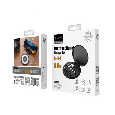 Lenyes LB601 6in1 Type-C to Type-C Kablolu 60W Çevirici Adaptör Seti Standlı Saklama Kutusu - 10