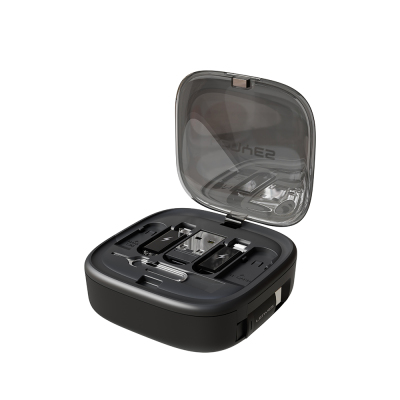 Lenyes LB603 6in1 Type-C to Type-C Cable 60W Converter Adapter Set Storage Box with Stand - Lenyes