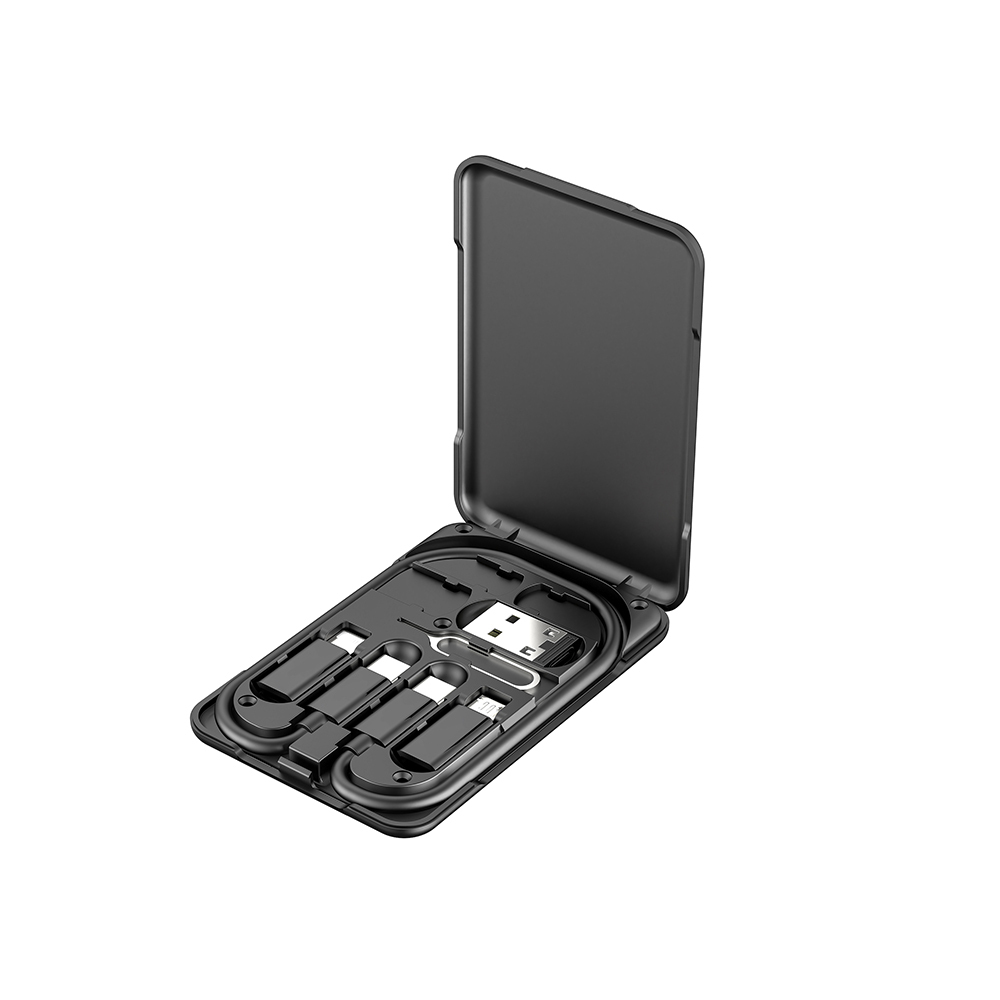 Lenyes LB606 Type-C&Lightning&Micro&USB Çoklu Kablo Seti - Siyah