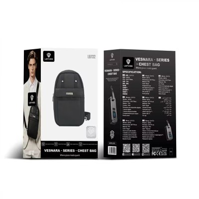 Lenyes LB732 Vesnara Series Fingerprint Lock Waterproof Chest Bag - 6