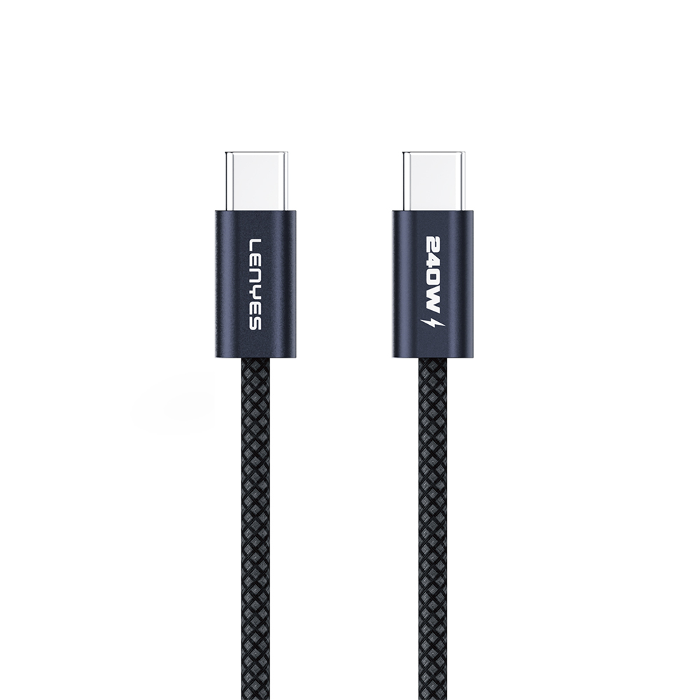 Lenyes LC522 Type-C to Type-C Hızlı Şarj Özellikli Data ve Şarj Kablosu 240W 1.2M - Siyah