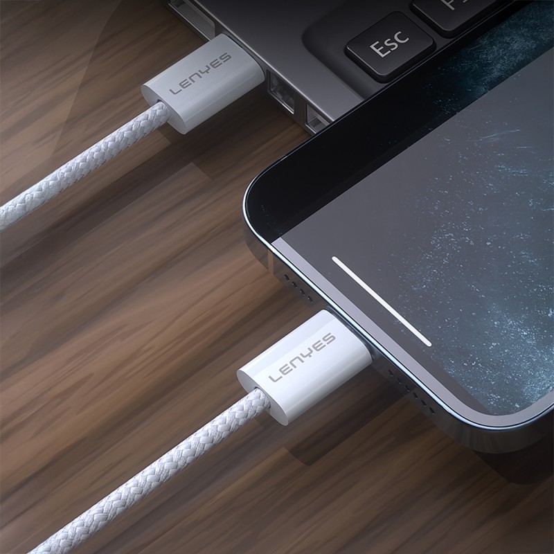 Lenyes LC526 Type-C to Type-C Smart Chip Protection Data and Charging Cable 60W 1.2M - 7