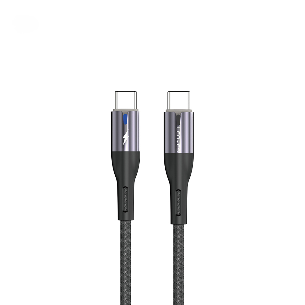 Lenyes LC535 Type-C to Type-C Hızlı Şarj Özellikli Data ve Şarj Kablosu 60W 1M - Siyah