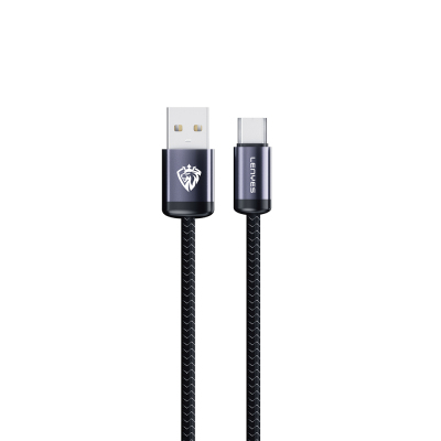 Lenyes LC537 USB-A to Micro Hızlı Şarj Özellikli Örgülü Data ve Şarj Kablosu 10W 1M - Lenyes