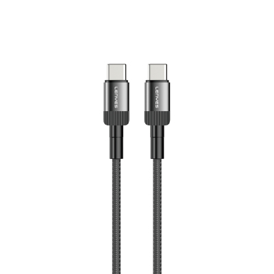 Lenyes LC546 Type-C to Type-C Örgü Tasarımlı Hızlı Şarj Özellikli Data ve Şarj Kablosu 60W 1M - Lenyes
