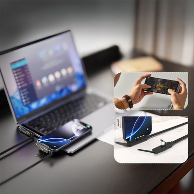 Lenyes LC553 Type-C to Type-C Stand Özellikli E-Mark Smart Çipli Data ve Şarj Kablosu 100W 1M - 5