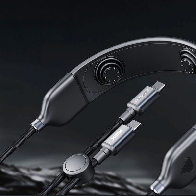 Lenyes LC558 Type-C to Type-C Data Cable 3-Stage Neck Massage Band 1.2M - 2